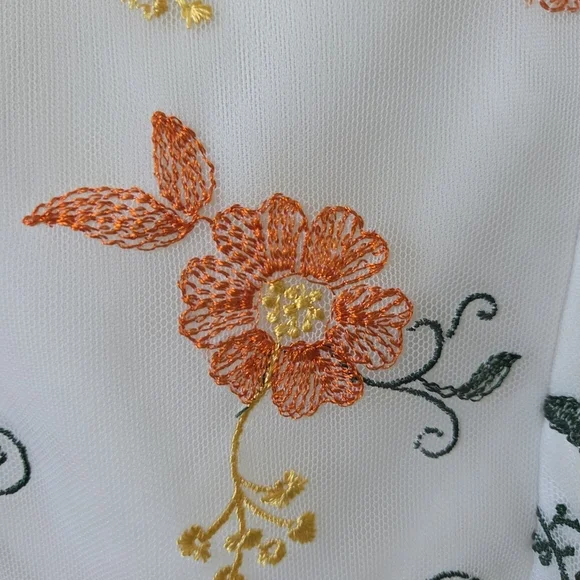 Ember Floral Embroidered Sheer Blouse - Picture 7 of 9